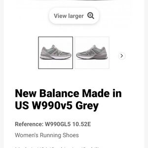New Balance W990v5 Gray Women's Sneakers